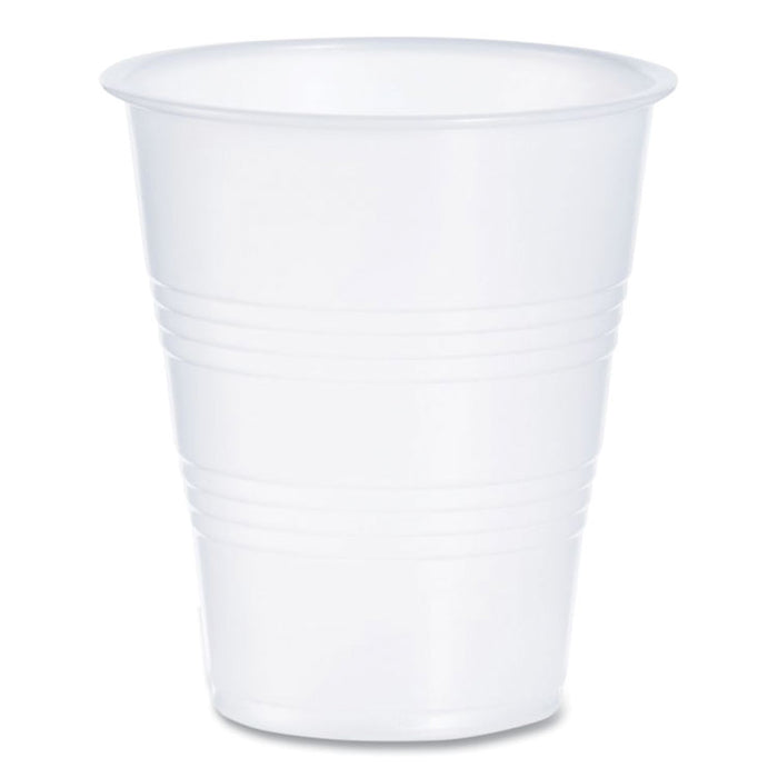 High-Impact Polystyrene Cold Cups, 7 oz, Plastic, Translucent, 100/Pack