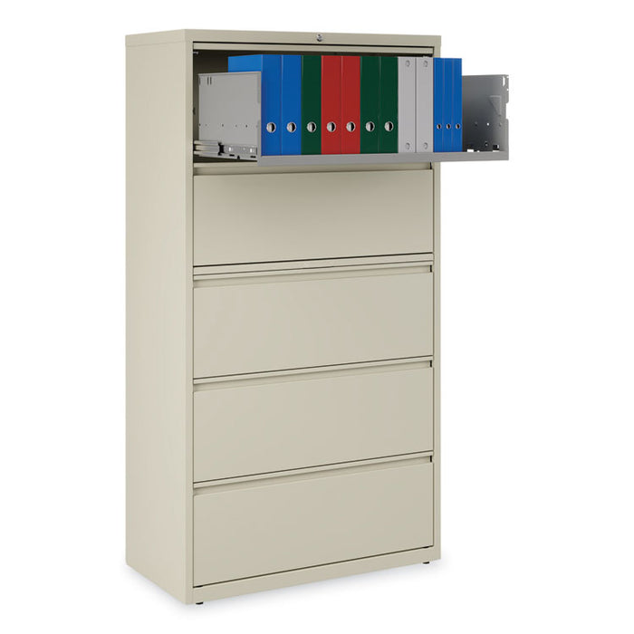 Lateral File, 5 Legal/Letter/A4/A5-Size File Drawers, Putty, 36" x 18.63" x 67.63"