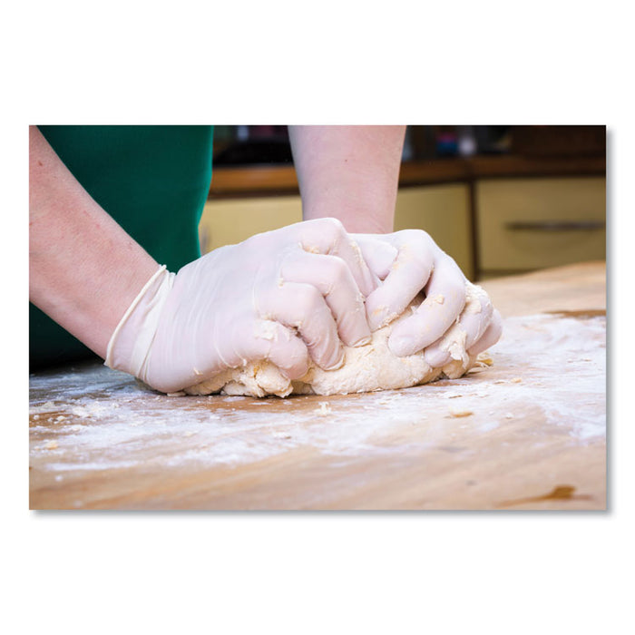 Latex Gloves, Powdered, X-Large, 4 mil Thick, 9.45" Long, Cream, 100/Box, 10 Boxes/Carton
