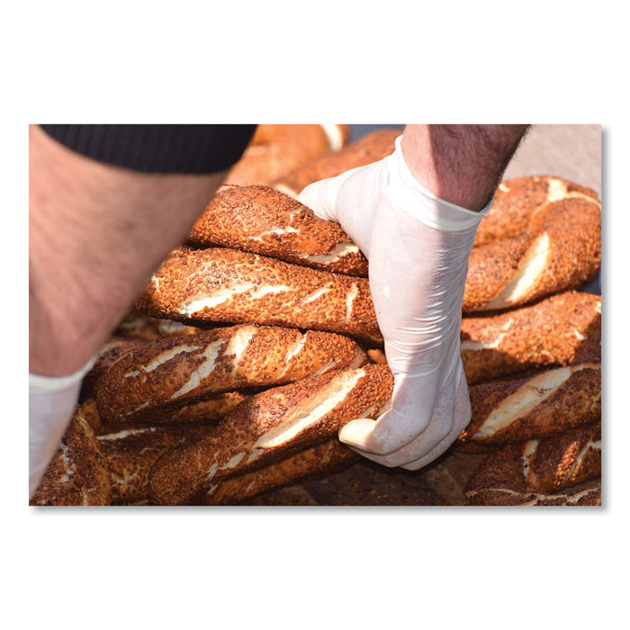 Stretch Vinyl Examination Gloves, Powder-Free, X-Large, 5 mil Thick, 9.45" Long, Cream, 100/Box, 10 Boxes/Carton