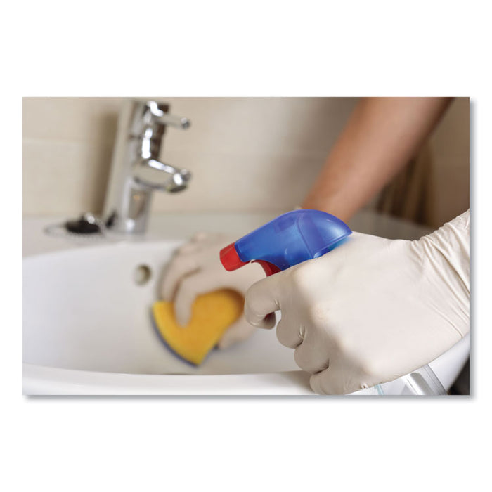 Latex Powdered Gloves, Large, 4 mil Thick, 9.45" Long, Cream, 100/Box