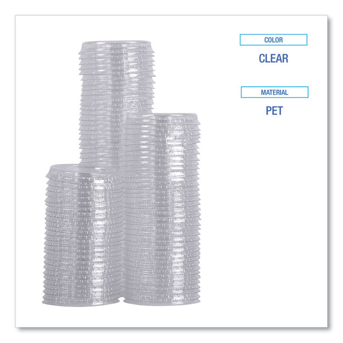 Souffle/Portion Cup Lids, Fits 1 oz Portion Cups, Plastic, Clear, 2,500/Carton