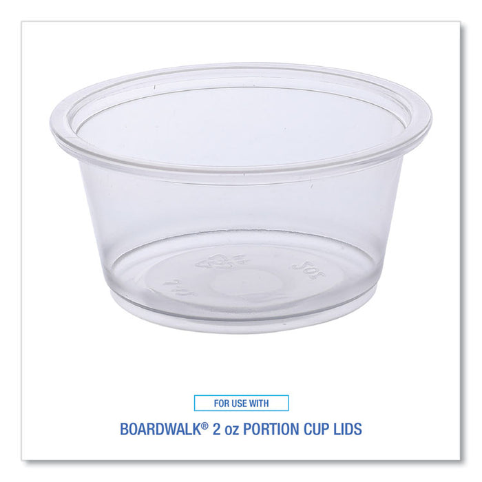 Souffle/Portion Cups, 2 oz, Plastic, Clear, 125/Sleeve, 20 Sleeves/Carton