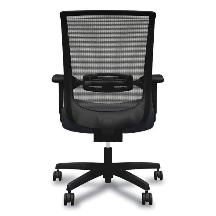 Convergence Mid-Back Task Chair, Synchro-Tilt and Seat Glide, Supports Up to 275 lb, Navy Seat, Black Back/Base