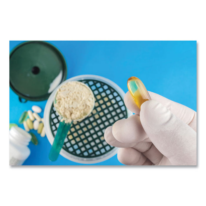 Latex Examination Gloves, Powder-Free, Large, 5 mil Thick, 9.45" Long, Cream, 100/Box, 10 Boxes/Carton