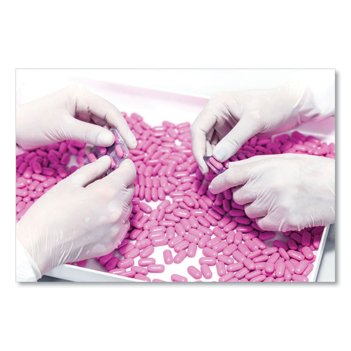 Latex Examination Gloves, Powder-Free, Large, 5 mil Thick, 9.45" Long, Cream, 100/Box, 10 Boxes/Carton