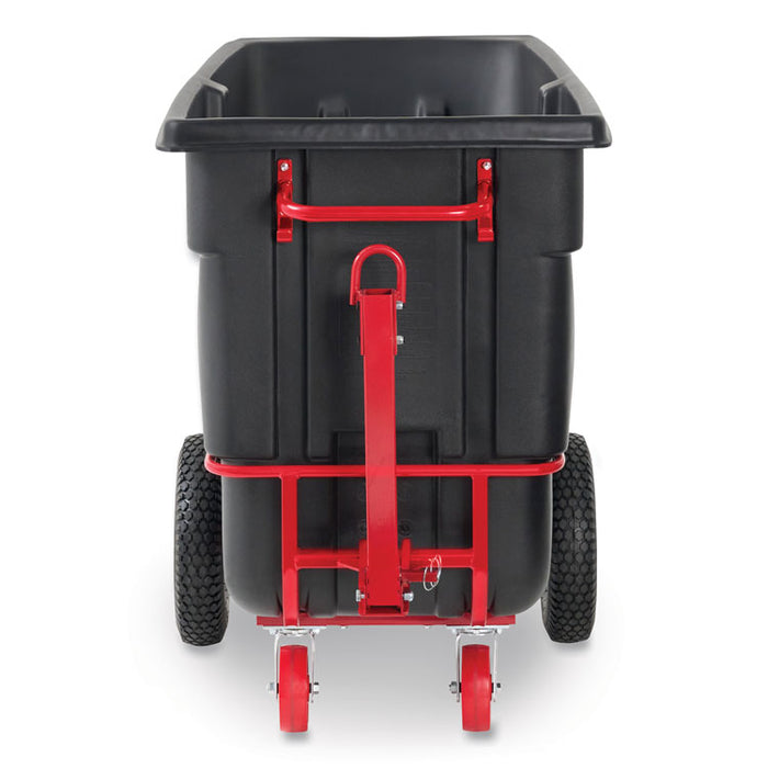 1 cu yd BRUTE Rotomolded Towable Tilt Truck, 2,100 lb Capacity, Black