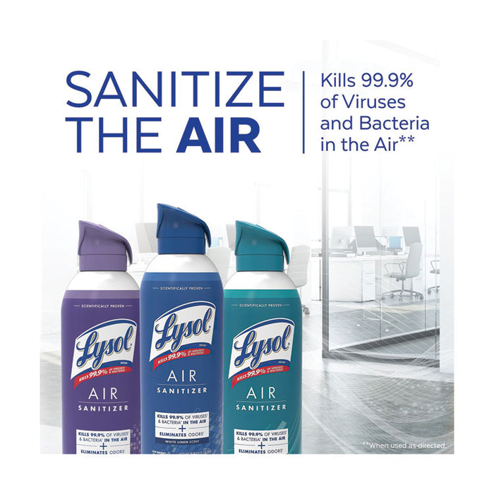 Air Sanitizer Spray, Simple Fresh Scent, 10 oz Aerosol Spray, 6/Carton