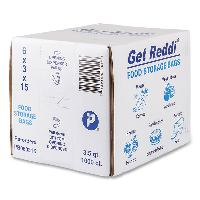 Food Bags, 112 oz., 6" x 3" x 15", Clear, 1,000/Carton