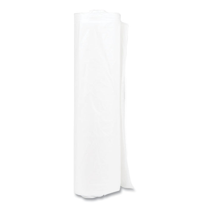 High-Density Commercial Can Liners, 33 gal, 11 mic, 33" x 40", Clear, Interleaved Roll, 25 Bags/Roll, 20 Rolls/Carton