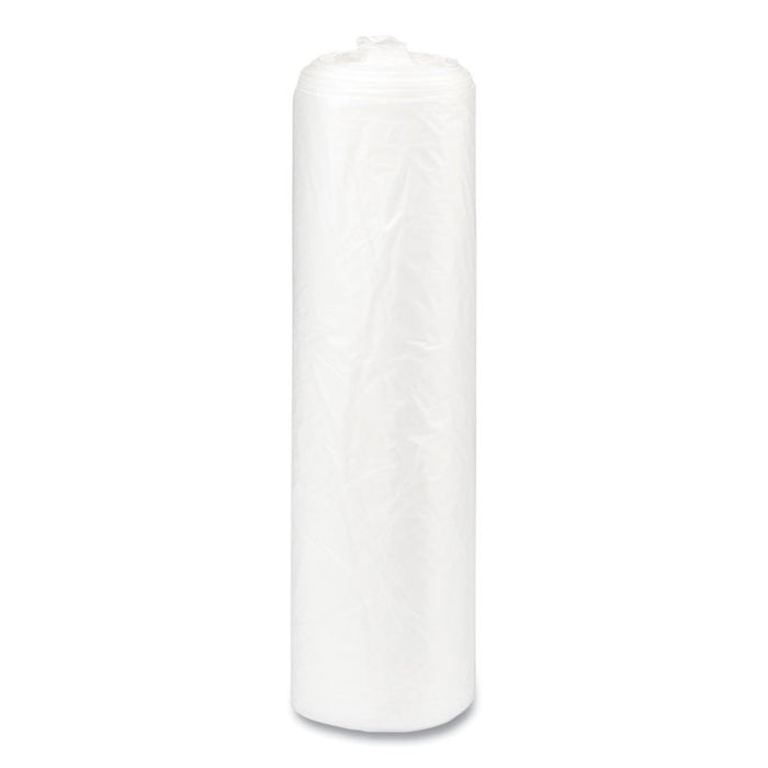 High-Density Commercial Can Liners, 56 gal, 22 mic, 43" x 48", Natural, Interleaved Roll, 25 Bags/Roll, 8 Rolls/Carton