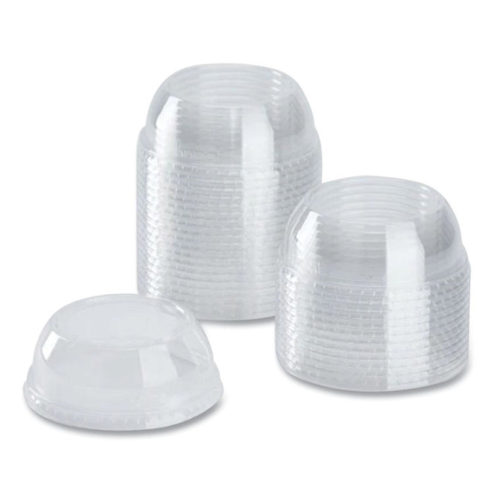 PET Lids, Wide Opening Dome, Fits 12 oz to 24 oz Cold Cups, Plastic, Clear, 1,000/Carton