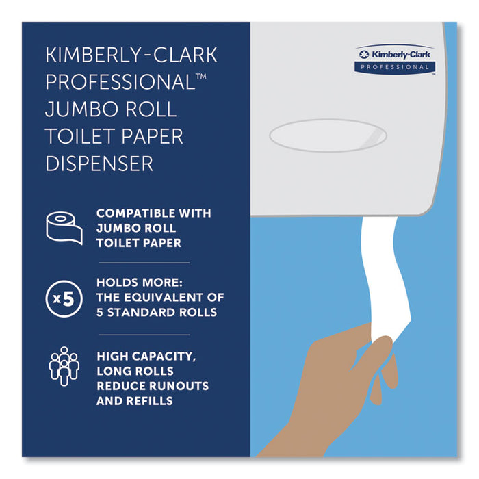 JRT Jr. Escort Jumbo Bathroom Tissue Dispenser, 13.33 x 5.75 x 16, Smoke