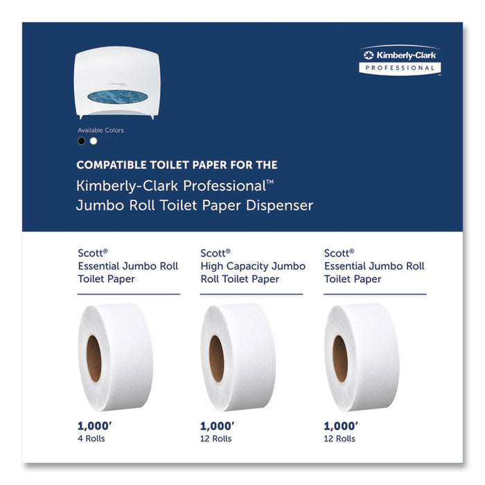 JRT Jr. Escort Jumbo Roll Bath Tissue Dispenser, 16 x 5.75 x 13.88, Pearl White