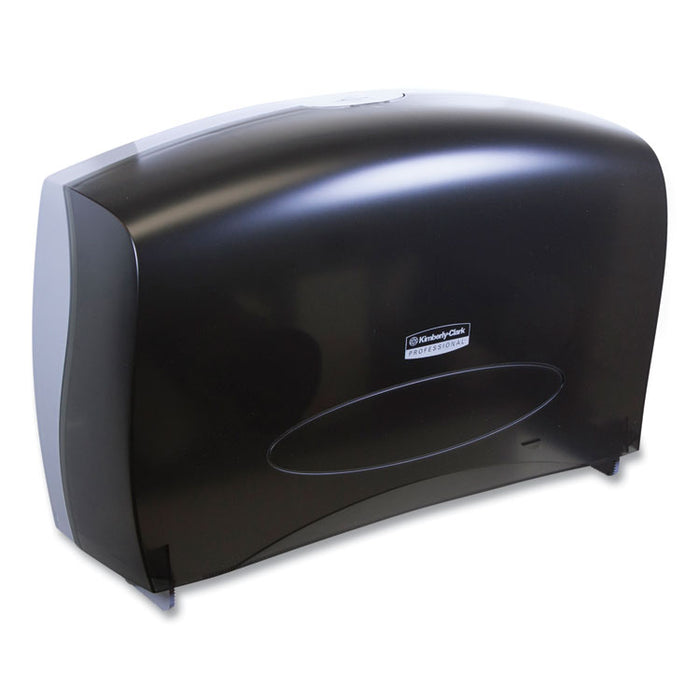 Cored JRT Jumbo Combination Tissue Dispenser, 20.4 x 5.8 x 13.1, Smoke/Gray