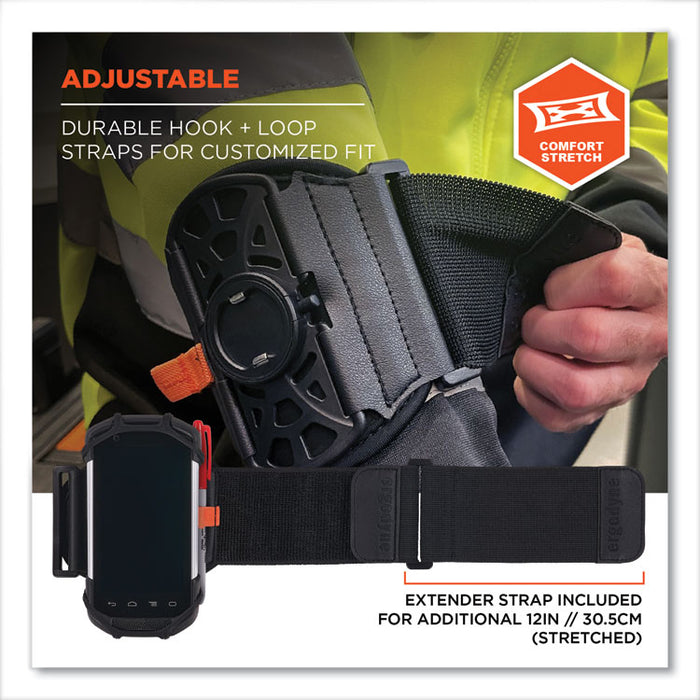 Squids 5545 Arm and Wrist Scanner Mount, Medium, 7 x 8.5 x 1.5, Elastic, Black