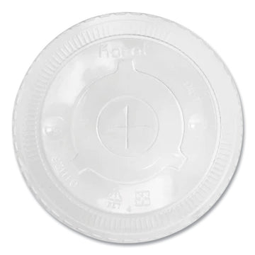 PET Lids, Flat Lid, Fits 32 oz Cold Cups, Plastic, Clear, 600/Carton
