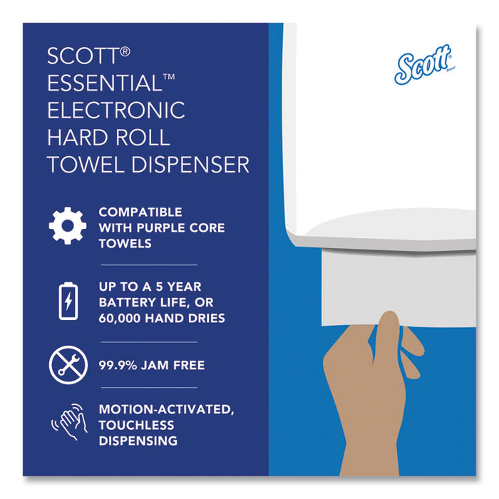 Essential Electronic Hard Roll Towel Dispenser, 12.7 x 9.57 x 15.76, White