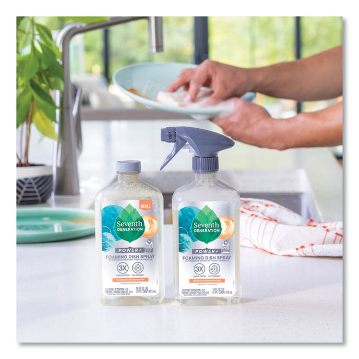 Foaming Dish Spray, Mandarin Orange Scent, 16 oz Bottle, 6/Carton