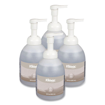 Alcohol-Free Foam Hand Sanitizer, 18 oz Pump Bottle, Fragrance-Free, 4/Carton