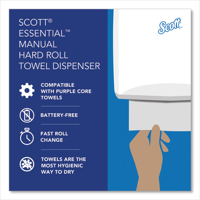 Essential Manual Hard Roll Towel Dispenser, 13.06 x 11 x 16.94, White