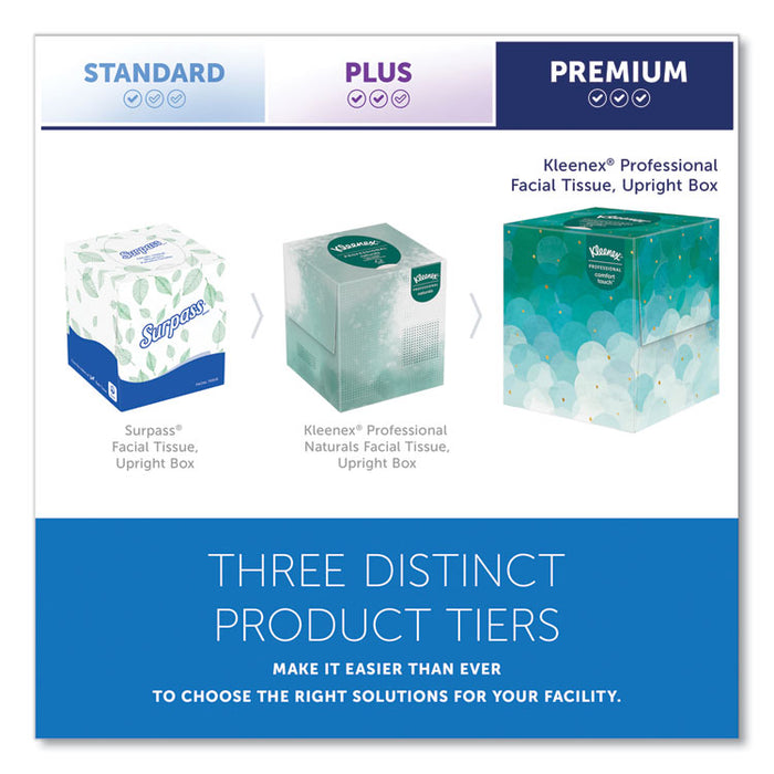 Professional Facial Tissue, Pop-Up Box, 2-Ply, White, 90 Sheets/Box