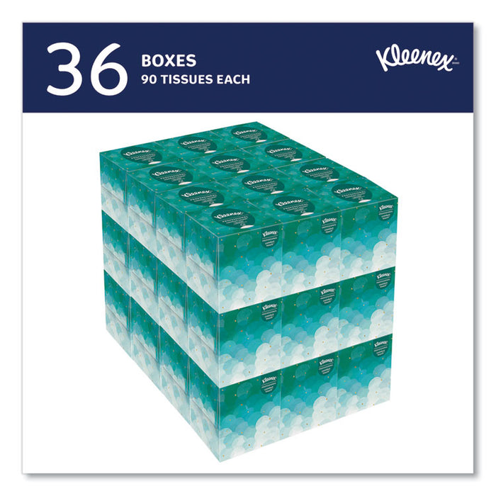 Professional Facial Tissue, Pop-Up Box, 2-Ply, White, 90 Sheets/Box, 36 Boxes/Carton