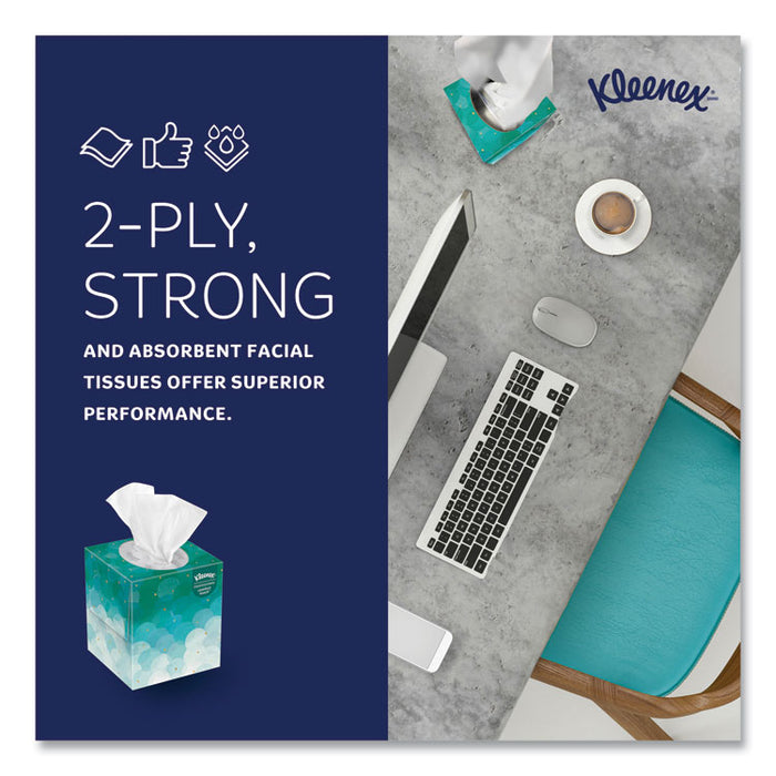 Professional Facial Tissue, Pop-Up Box, 2-Ply, 90 Sheets/Box, 6 Boxes/Pack