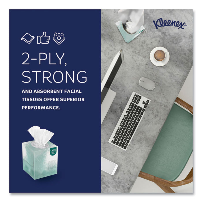 Naturals Facial Tissue for Business, BOUTIQUE POP-UP Box, 2-Ply, White, 90 Sheets/Box, 36 Boxes/Carton