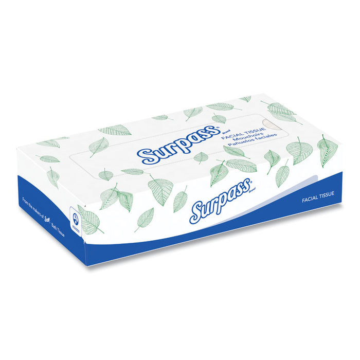 Facial Tissue for Business, Flat Box, 2-Ply, White, 100 Sheets/Box, 30 Boxes/Carton