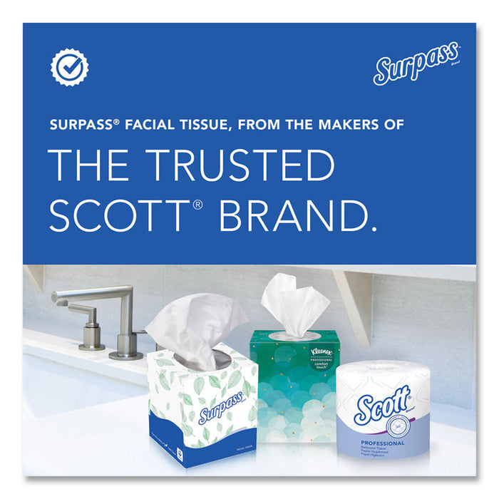 Facial Tissue for Business, Flat Box, 2-Ply, White, 100 Sheets/Box, 30 Boxes/Carton