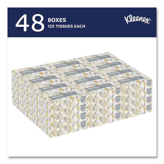 White Facial Tissue for Business, Pop-Up Box, 2-Ply, 125 Sheets/Box, 48 Boxes/Carton