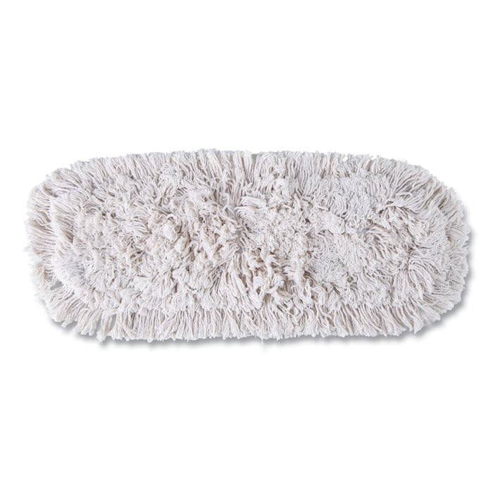 Kut-A-Way Dust Mop Head, Cotton, 24", White, 12/Carton