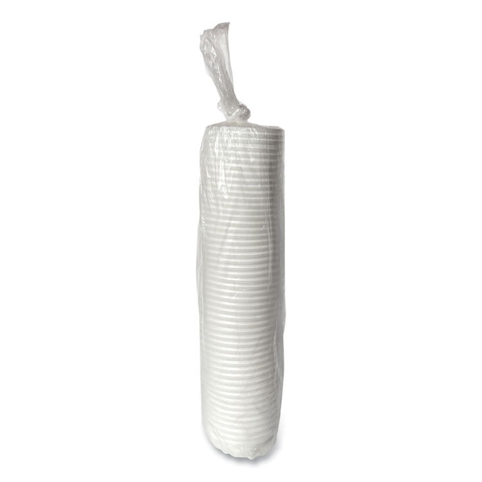 Hot Cup Lids, Fits 4 oz Hot Cups, Plastic, White, 1,000/Carton