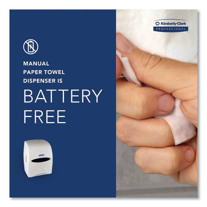 Sanitouch Hard Roll Towel Dispenser For 1.75" Core, 12.63 x 10.2 x 16.13, White