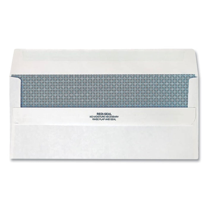 Redi-Seal Security-Tint Envelope, Address Window, #10, Commercial Flap, Redi-Seal Closure, 4.13 x 9.5, White, 500/Box