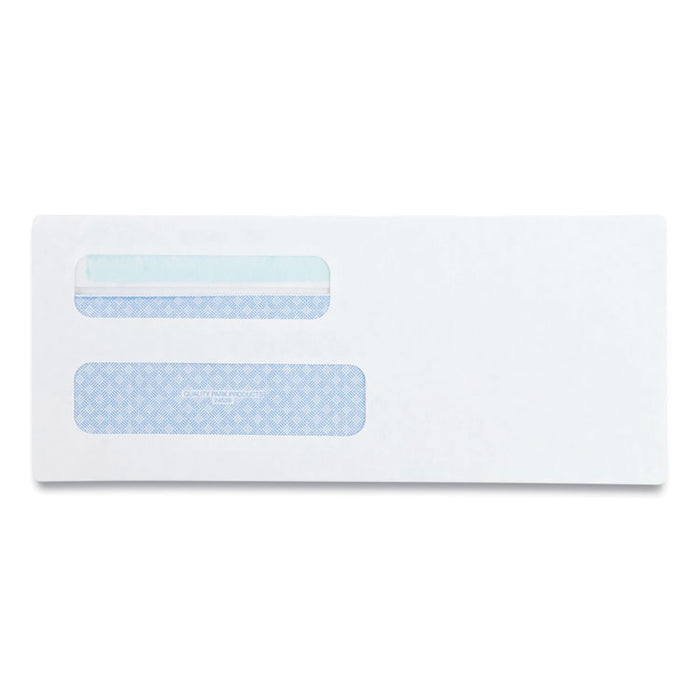 Double Window Redi-Seal Security-Tinted Envelope, #8 5/8, Commercial Flap, Redi-Seal Closure, 3.63 x 8.63, White, 500/Box