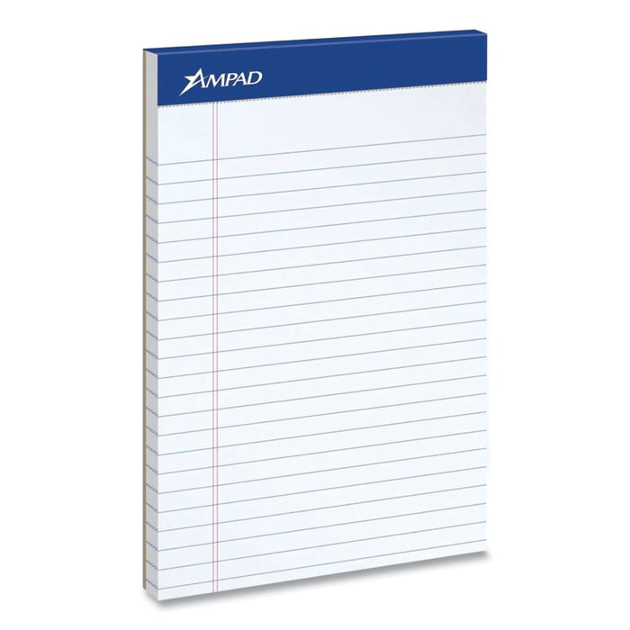 Perforated Writing Pads, Wide/Legal Rule, (50) White 8.5 x 11 Sheets, 12/Pack