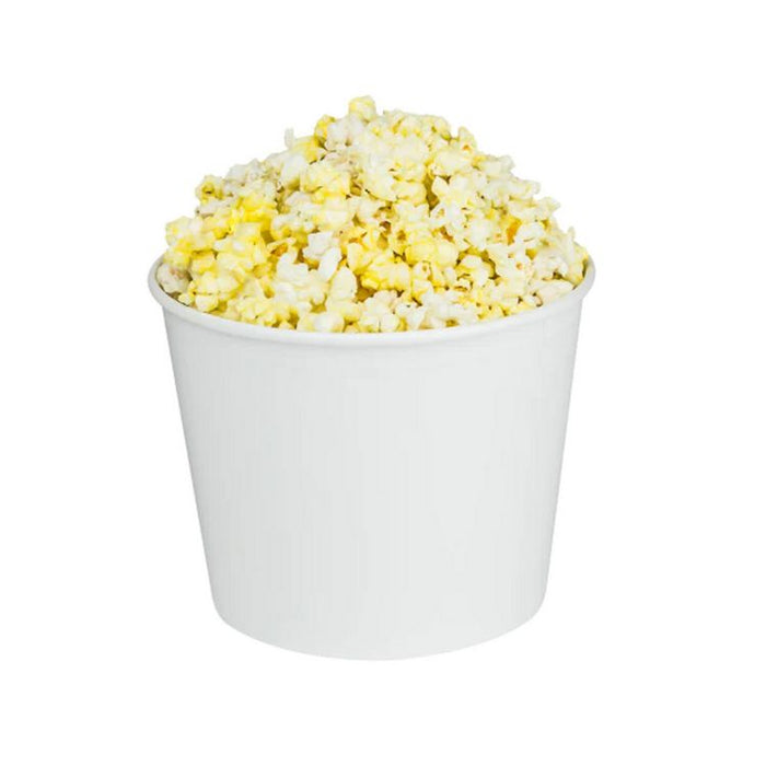 Food Bucket, 85 oz, 7.36" Diameter x 6" h, White, Paper, 180/Carton