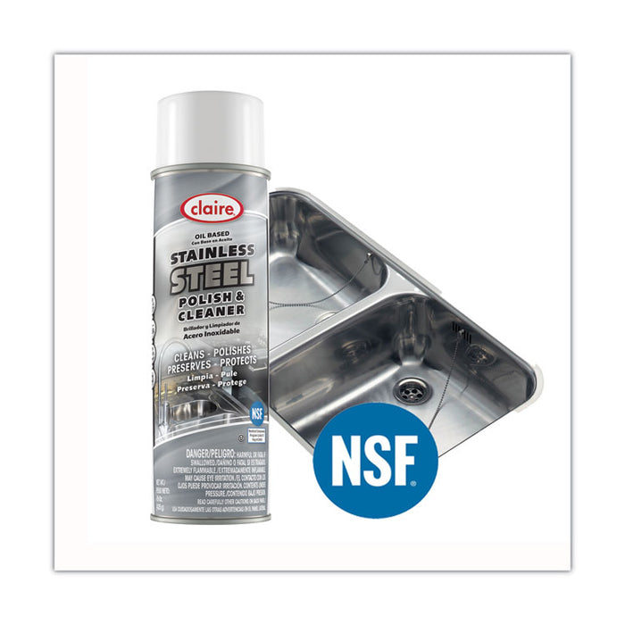 Stainless Steel Polish and Cleaner, 15 oz Aerosol Spray
