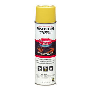 Industrial Choice Precision Line Marking Paint, Flat High-Visibility Yellow, 17 oz Aerosol Can, 12/Carton