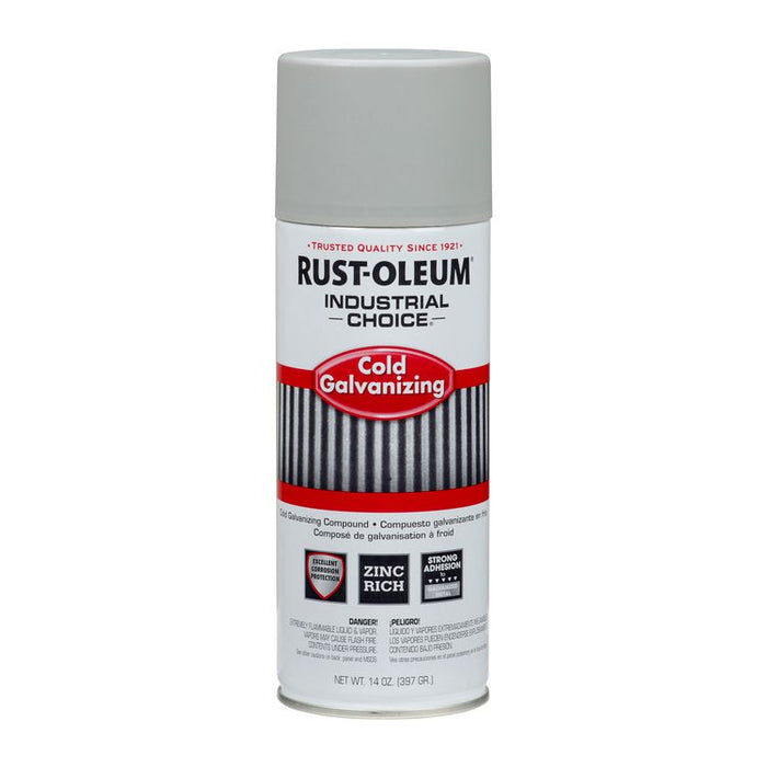 Industrial Choice Galvanizing Compound Spray, Metallic, 14 oz Aerosol Can, 6/Carton