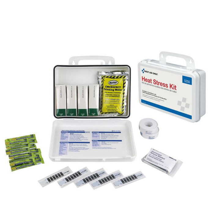 Unitized OSHA Compliant Heat Stress Kit, 26 Pieces, Plastic Case