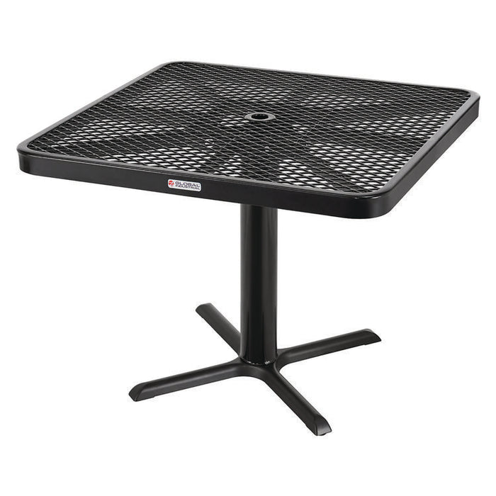 Outdoor Dining Set, Square, 36 x 36 x 36, Black Top, Black Base/Legs