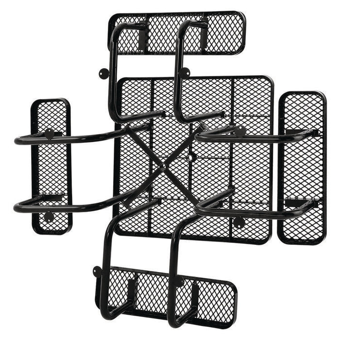 Expanded Steel Picnic Table, Square, 81 x 81 x 29.5, Black Top, Black Base/Legs