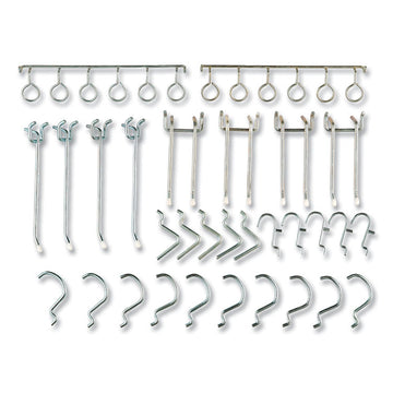 Pegboard Hooks, 30-Piece Assorted Hooks, Steel