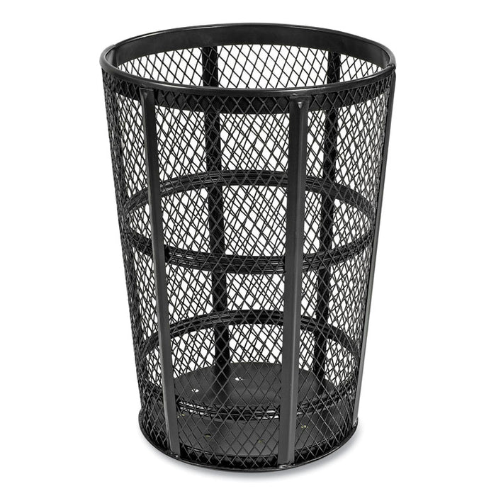 Steel Mesh Corrosion Resistant Trash Can, 48 gal, Black