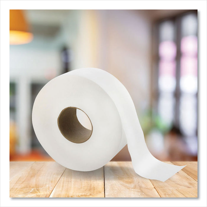 Jumbo Bath Tissue, 2-Ply, 3.3" x 1,000 ft, White, 12 Rolls/Carton