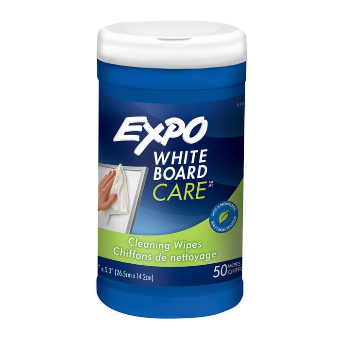 Dry-Erase Board Cleaning Wet Wipes, 6 x 9, 50 Wipes/Container