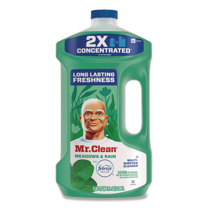 Multipurpose Cleaning Solution with Febreze, Meadows and Rain Scent, 64 oz Bottle, 4/Carton